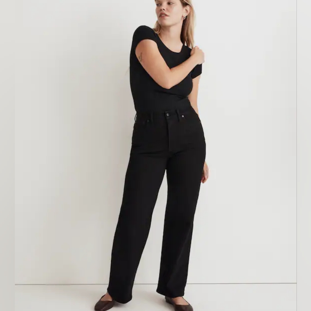 Madewell Black Wide-Leg Pants